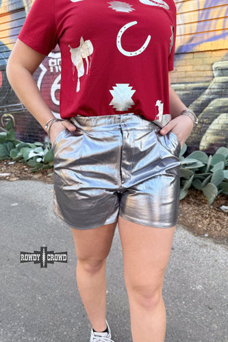 Marfa Metallic Shorts - Mavictoria Designs Hot Press Express