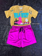 Load image into Gallery viewer, Pink Metallic Shorts - Mavictoria Designs Hot Press Express
