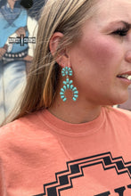 Load image into Gallery viewer, Blue Blossom Earrings - Mavictoria Designs Hot Press Express
