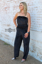 Load image into Gallery viewer, Black Betty Velvet Jumpsuit - Mavictoria Designs Hot Press Express
