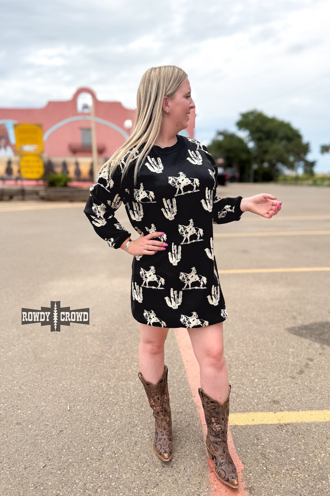 Sweet Saguaro Sweater Dress - Mavictoria Designs Hot Press Express