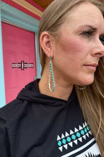 Load image into Gallery viewer, Turquoise West Hoops - Mavictoria Designs Hot Press Express
