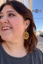 Load image into Gallery viewer, Aztec Cowgirl Earrings - Mavictoria Designs Hot Press Express
