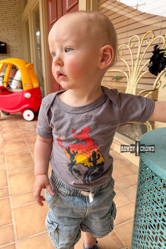 KIDS Bowie Bronc Onesie - Mavictoria Designs Hot Press Express