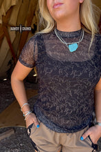 Load image into Gallery viewer, Lariat Mesh Top - Mavictoria Designs Hot Press Express
