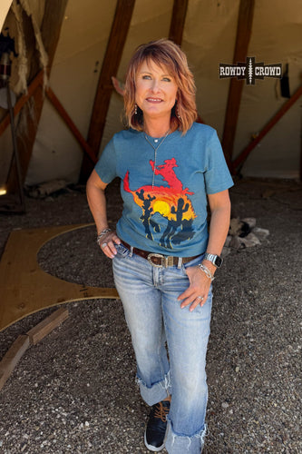 Bowie Bronc Tee - Mavictoria Designs Hot Press Express