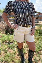 Load image into Gallery viewer, CREAM- Shenandoah Stud Shorts - Mavictoria Designs Hot Press Express
