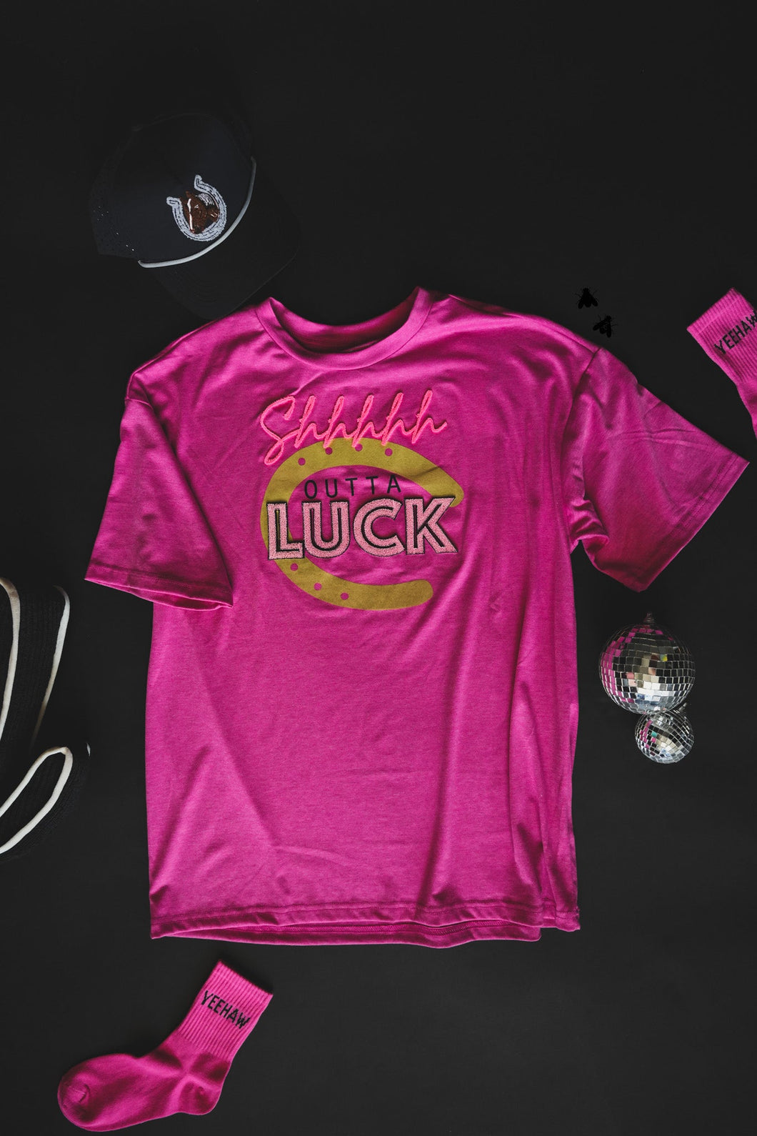 SHHHH OUTTA LUCK TEE - Mavictoria Designs Hot Press Express