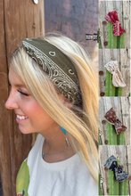 Load image into Gallery viewer, Bandit Bandana Headbands - Mavictoria Designs Hot Press Express
