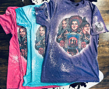Load image into Gallery viewer, Exclusive hocus pocus witches Halloween bleached tee - Mavictoria Designs Hot Press Express

