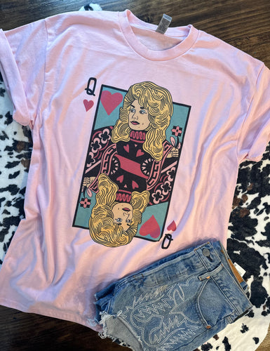 Dolly Parton queen of hearts graphic tee - Mavictoria Designs Hot Press Express