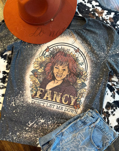 Bleached charcoal Fancy don’t let me down Reba graphic tee or sweatshirt graphic tee or sweatshirt - Mavictoria Designs Hot Press Express