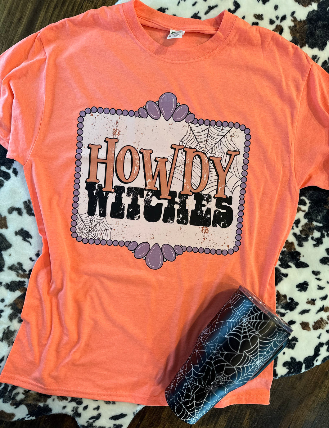 Howdy witches Halloween graphic tee - Mavictoria Designs Hot Press Express