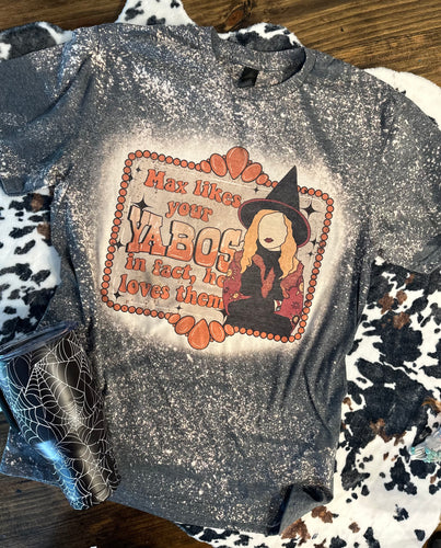 Max likes your yabos in fact, he loves them bleached graphic tee - Mavictoria Designs Hot Press Express