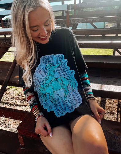 Take me out to the rodeo western graphic tee - Mavictoria Designs Hot Press Express