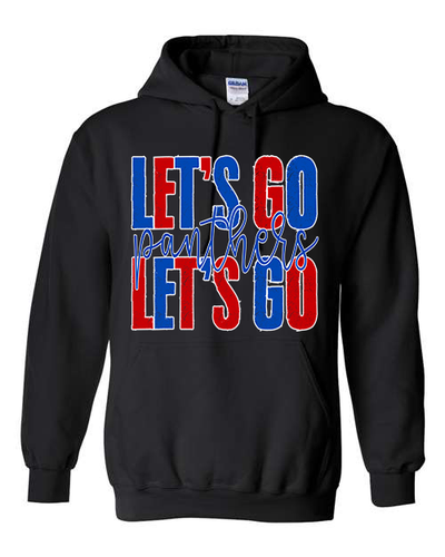 Let's Go Panthers Let's Go Black graphic shirt - Mavictoria Designs Hot Press Express