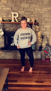 sunday bunday funny crew neck sweatshirt mom life sunday life lazy sarcastic bun day - Mavictoria Designs Hot Press Express