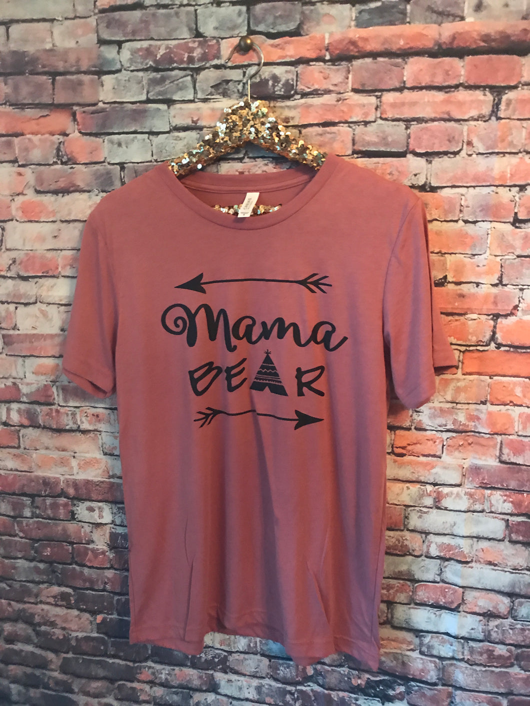 Personalized Mama Bear V-Neck T-Shirt