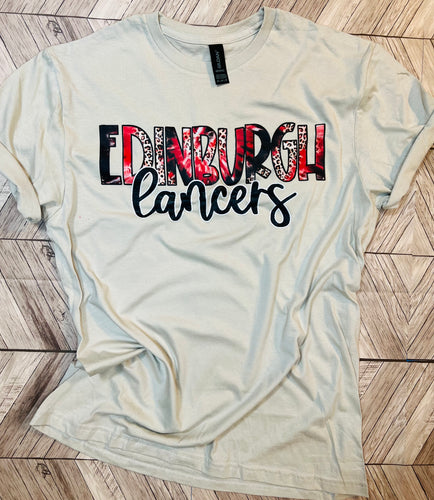 Edinburgh Lancers spirit wear graphic tee - Mavictoria Designs Hot Press Express