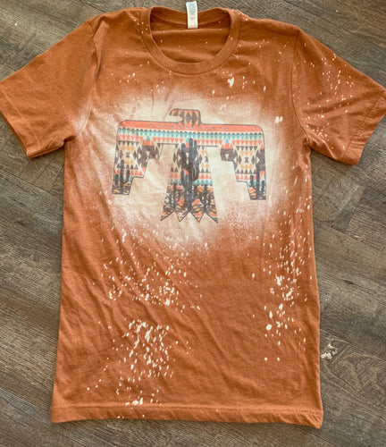 Thunderbird hand bleached graphic tee - Mavictoria Designs Hot Press Express