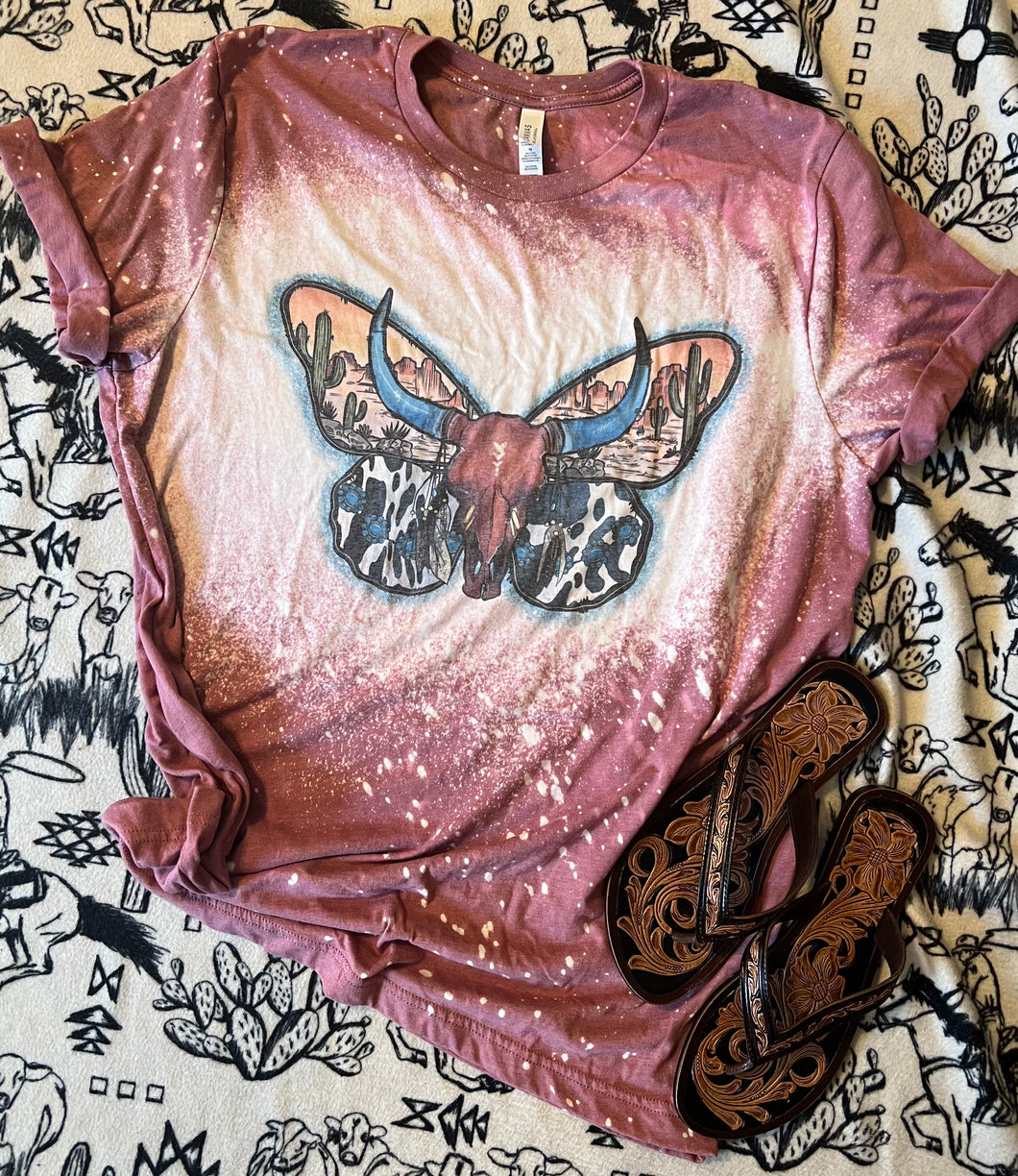 Western butterfly graphic tee - Mavictoria Designs Hot Press Express