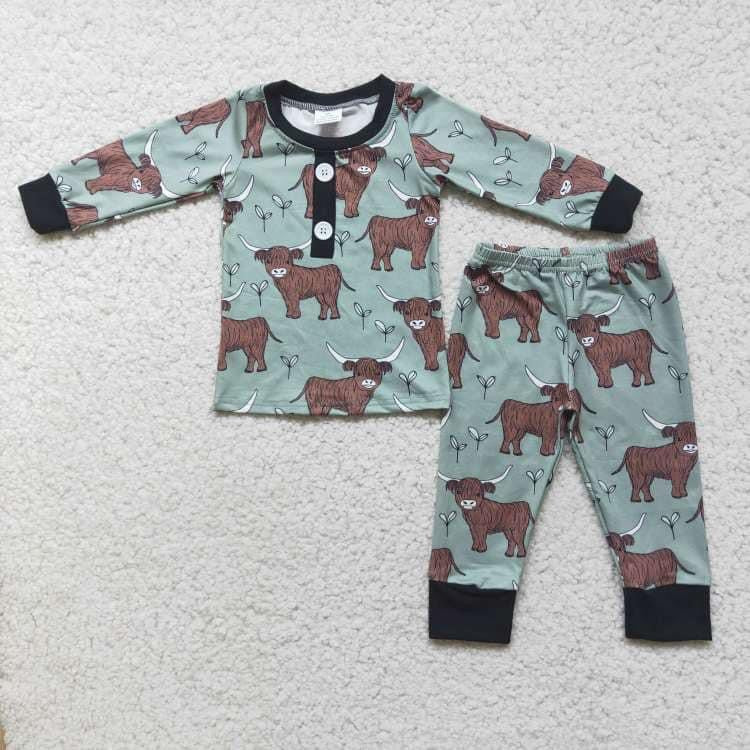 Preorder Dusty Blue Western Hairy Cow Outfit - Mavictoria Designs Hot Press Express