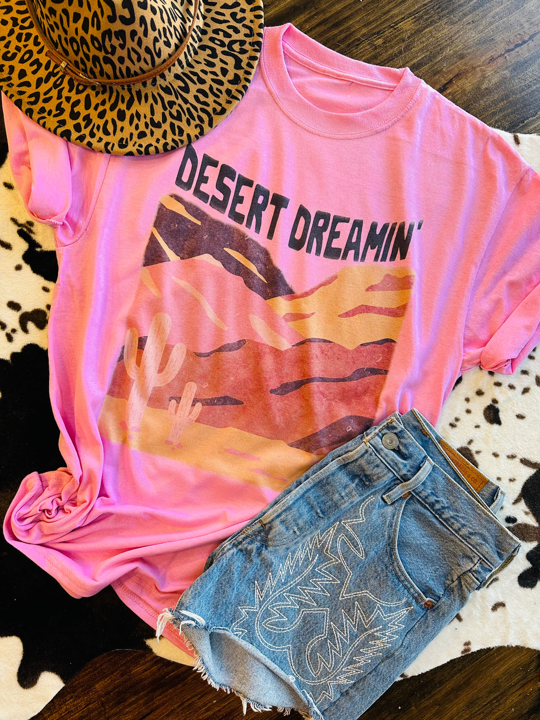 Desert Dreamin’ graphic tee, long sleeve, crew, or hoodie - Mavictoria Designs Hot Press Express
