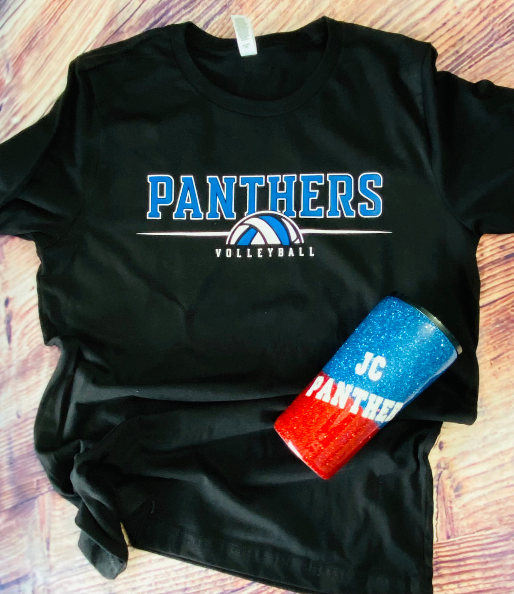 Panthers Volleyball graphic tee. - Mavictoria Designs Hot Press Express