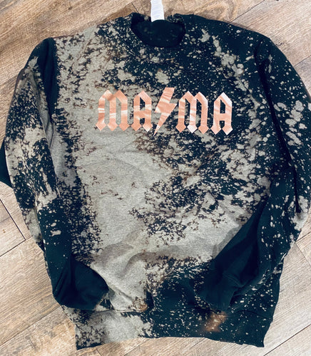 Bleached MAMA Sweatshirt / graphic Crew sweatshirt - Mavictoria Designs Hot Press Express