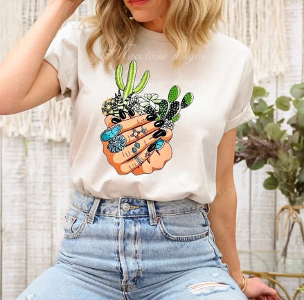 Western boho graphic tee - Mavictoria Designs Hot Press Express