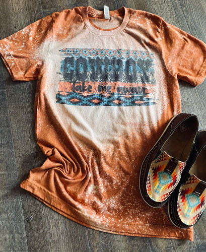 Cowboy take me away. Autumn bleached graphic tee - Mavictoria Designs Hot Press Express
