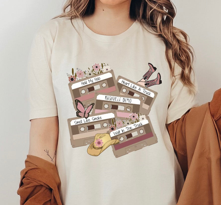 Lainey Wilson Nashville Demos. heart like a truck graphic tee, long sleeve, crew, or hoodie - Mavictoria Designs Hot Press Express