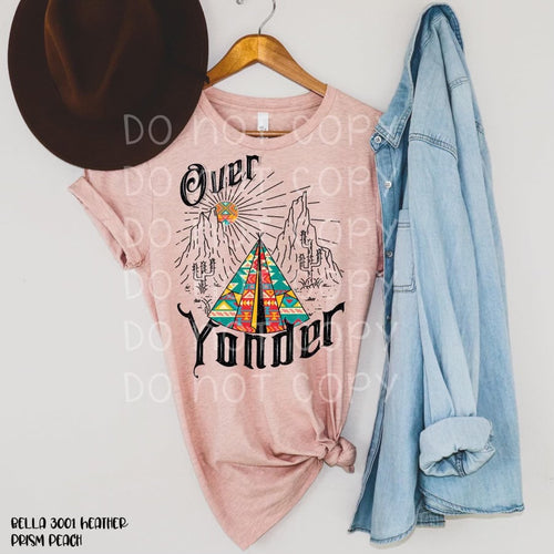 Over Yonder Teepee. Western. // h prism peach graphic tee - Mavictoria Designs Hot Press Express