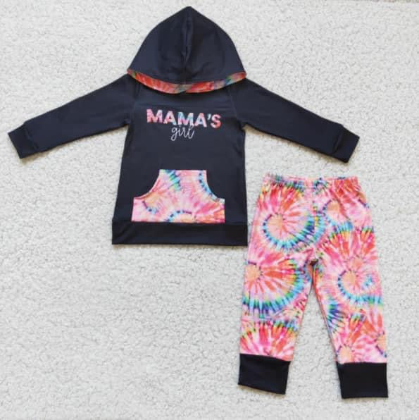 Preorder Mamas Girl Tiedye Hooded Set - Mavictoria Designs Hot Press Express
