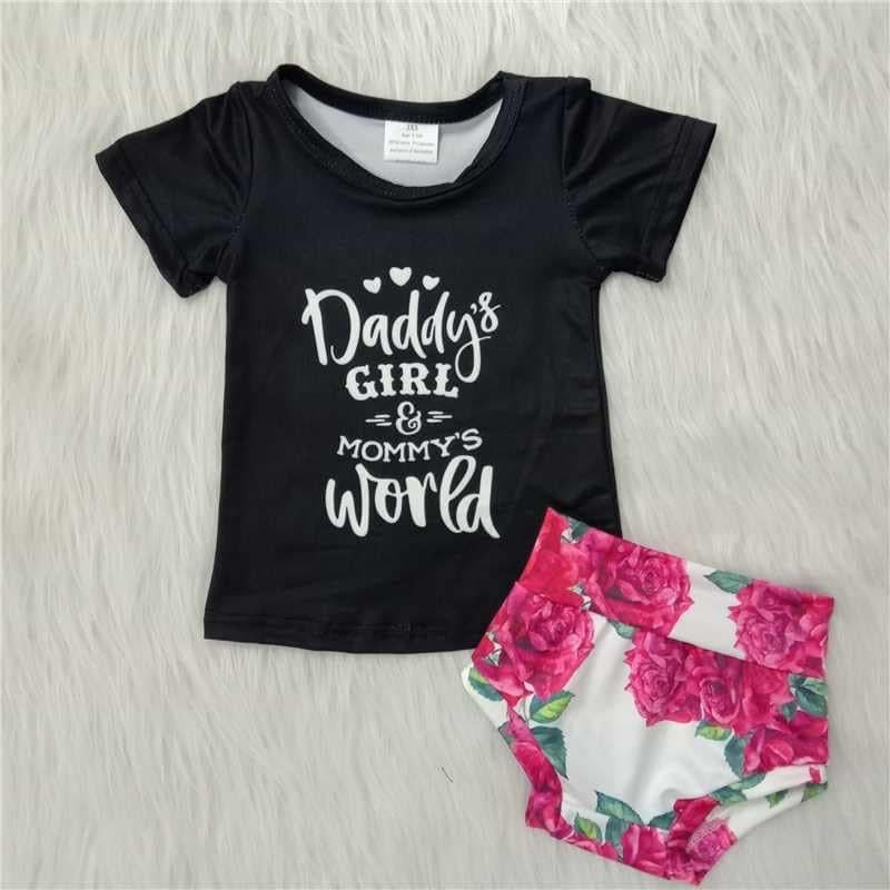 Preorder Daddy’s Girl And Mommy’s World Floral Bummie Set - Mavictoria Designs Hot Press Express