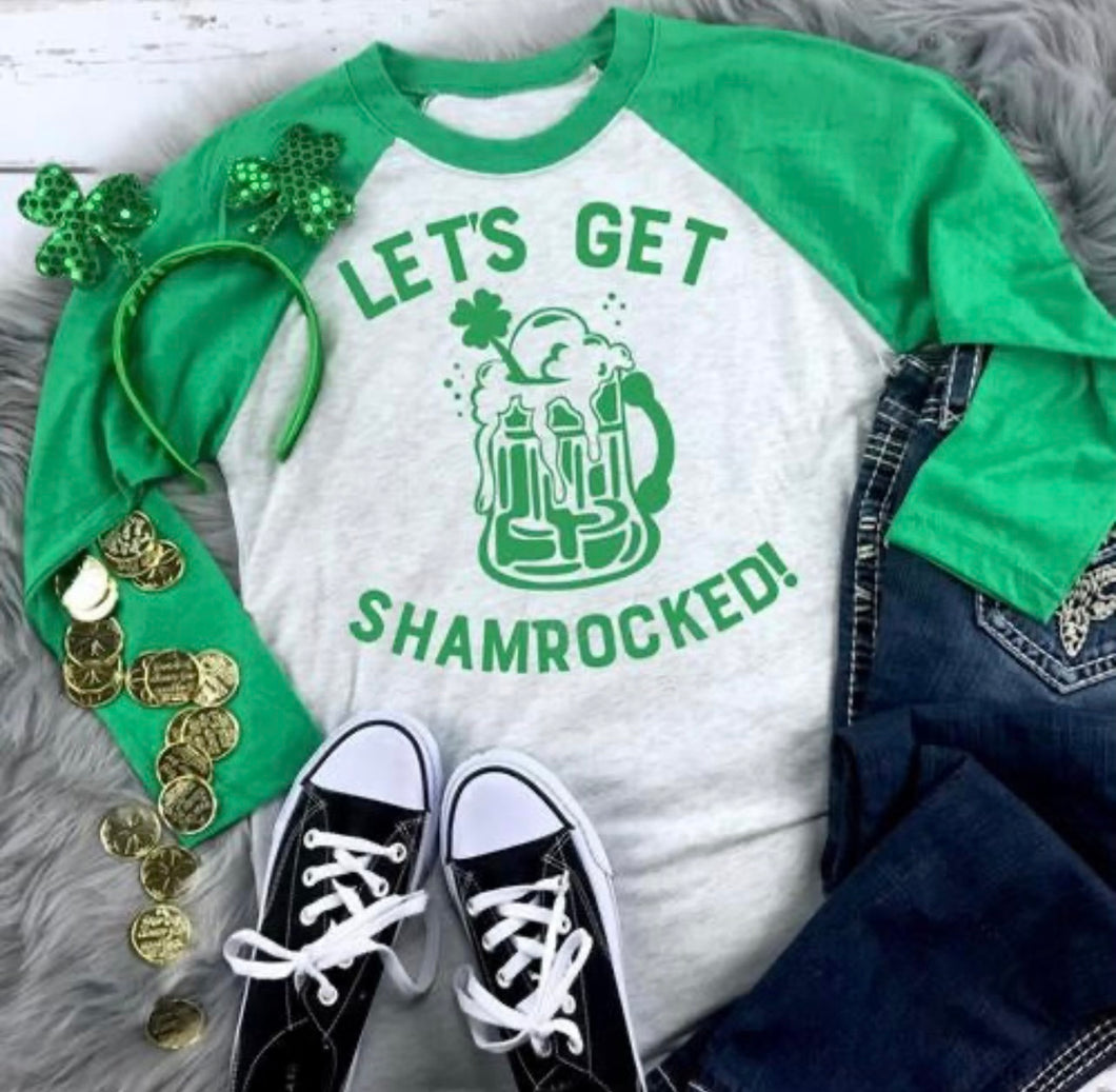 Let’s get Shamrocked graphic tee long sleeve crew or hoodie - Mavictoria Designs Hot Press Express