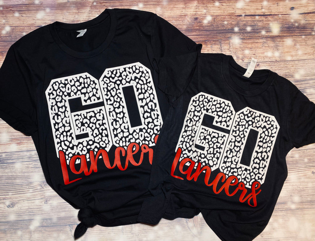 Leopard Go Lancers. Mommy Daddy & me shirts. Graphic tees. - Mavictoria Designs Hot Press Express