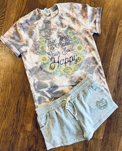 Load image into Gallery viewer, Take time to make your soul happy graphic bleached tee and shorts - Mavictoria Designs Hot Press Express
