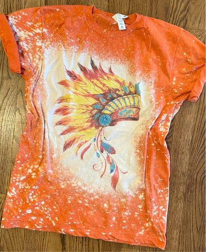 Bleached headdress graphic tee - Mavictoria Designs Hot Press Express