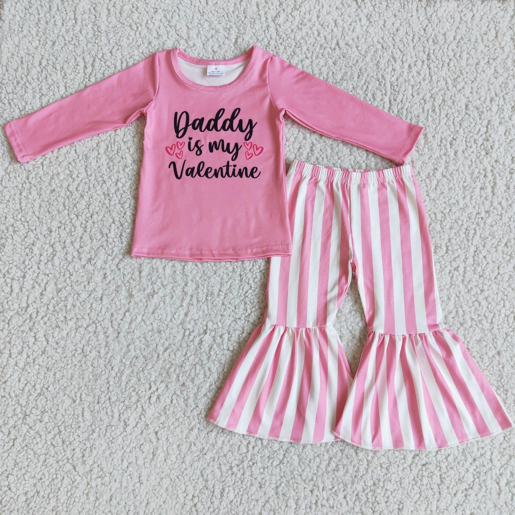 Preorder Daddy Is My Valentine Stripe Bells Set - Mavictoria Designs Hot Press Express
