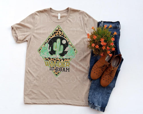 Wander and Roam graphic tee long sleeve crew or hoodie - Mavictoria Designs Hot Press Express