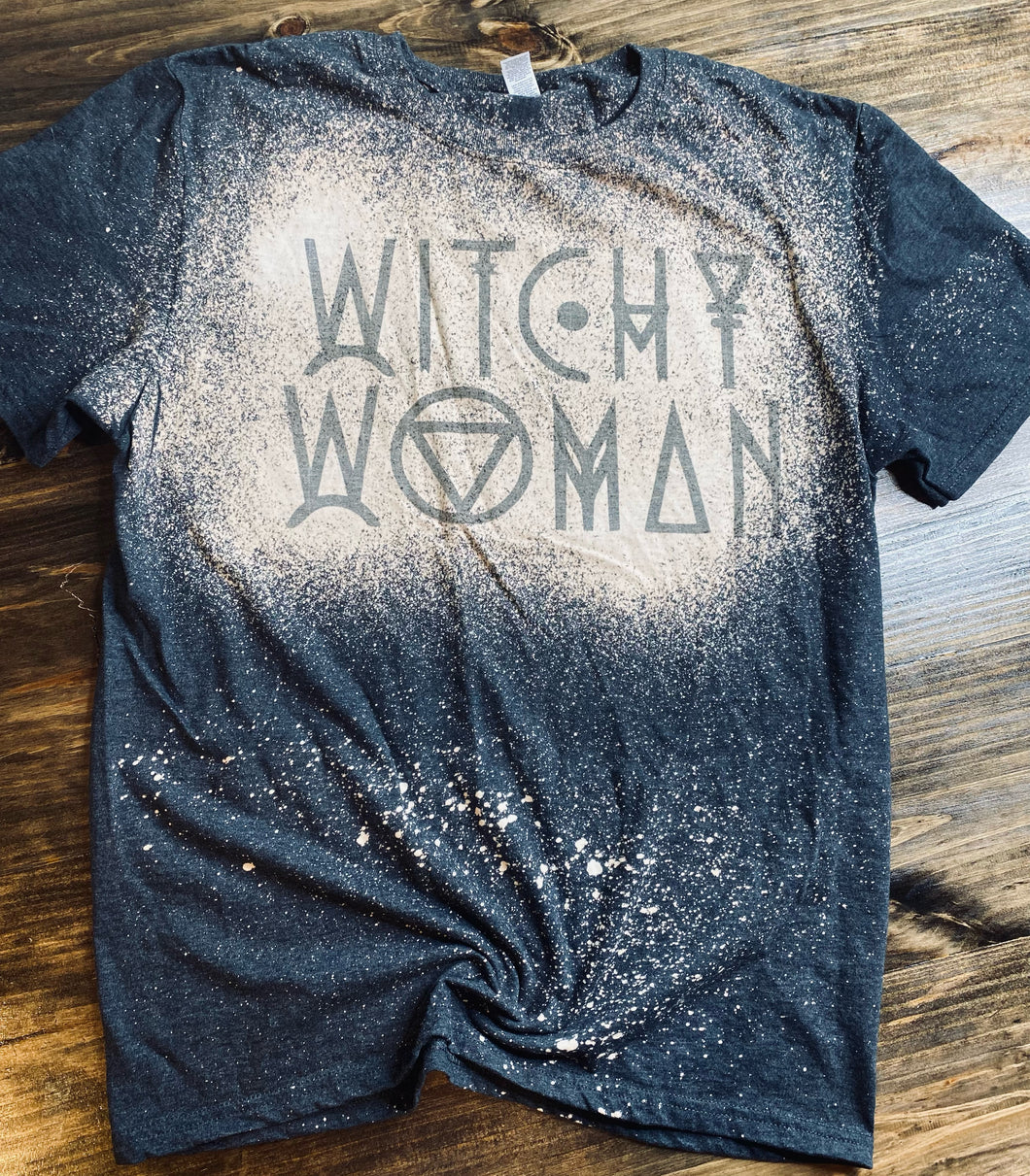 Witchy Woman bleached graphic tee - Mavictoria Designs Hot Press Express