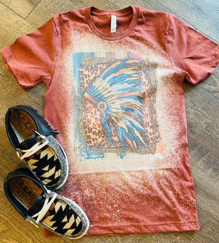 Seamless leopard colorful headdress bleached autumn // graphic tee - Mavictoria Designs Hot Press Express