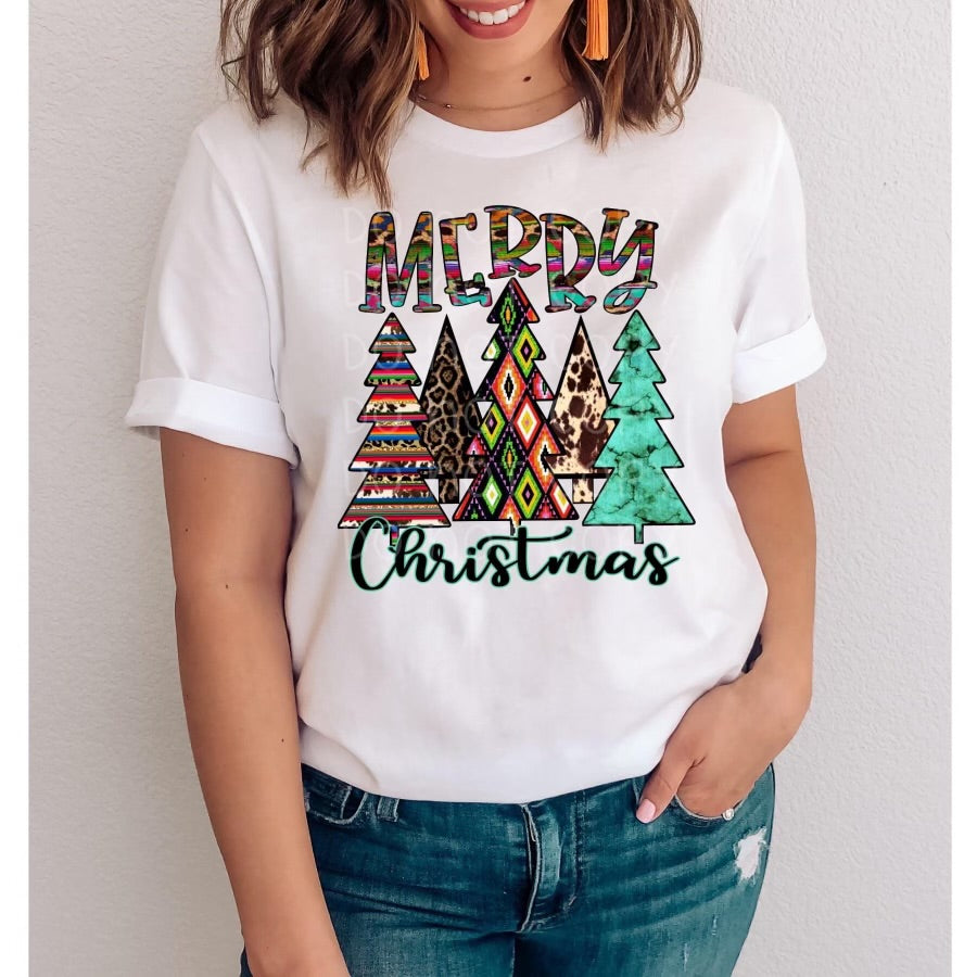 Merry Christmas graphic tee, long sleeve, crew, or hoodie - Mavictoria Designs Hot Press Express