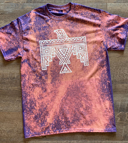 Thunderbird hand bleached graphic tee - Mavictoria Designs Hot Press Express