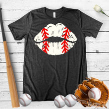 Load image into Gallery viewer, Softball or baseball lips unisex fit tee - Mavictoria Designs Hot Press Express
