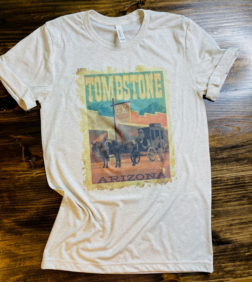 Tombstone Country Western tee long sleeve crew or hoodie - Mavictoria Designs Hot Press Express