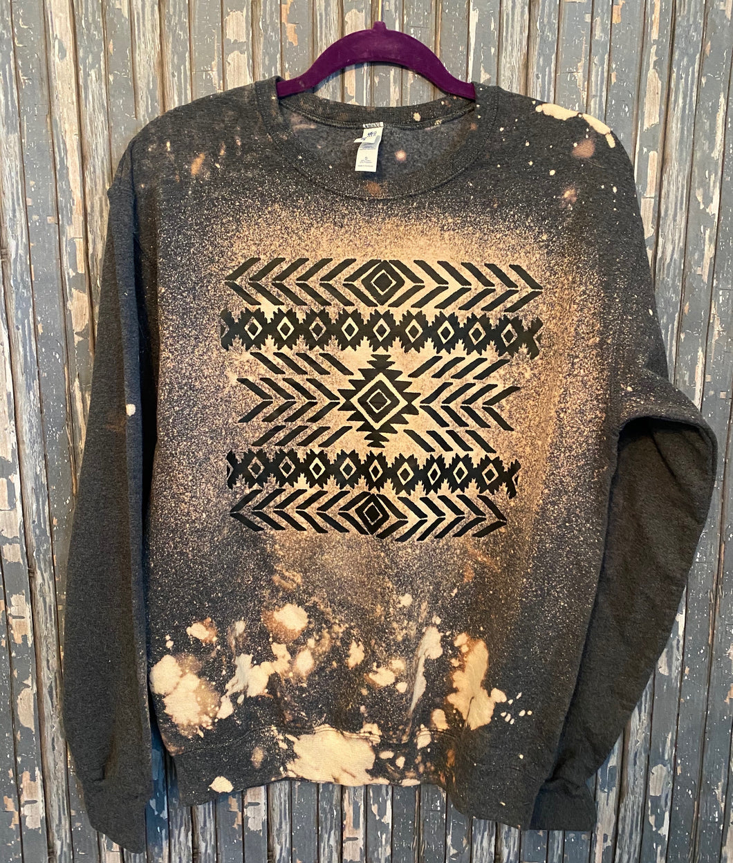 Aztec crewneck sweatshirt. Unisex. - Mavictoria Designs Hot Press Express
