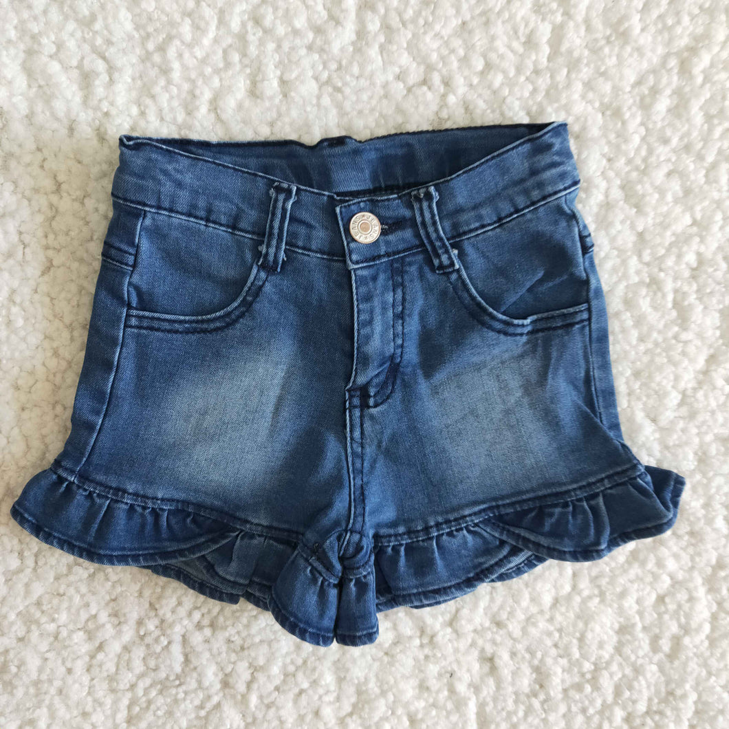 PREORDER Ruffle Denim Shorts - Mavictoria Designs Hot Press Express