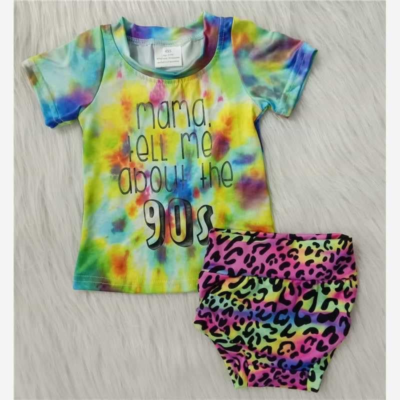Preorder Tiedye Mama Tell Me About The 90s Leopard Bummies Set - Mavictoria Designs Hot Press Express